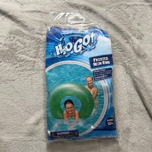 Bestway H2OGO Frosted Neon Ring Inflatable Pool Float Green 36 Inch 30362801 NEW